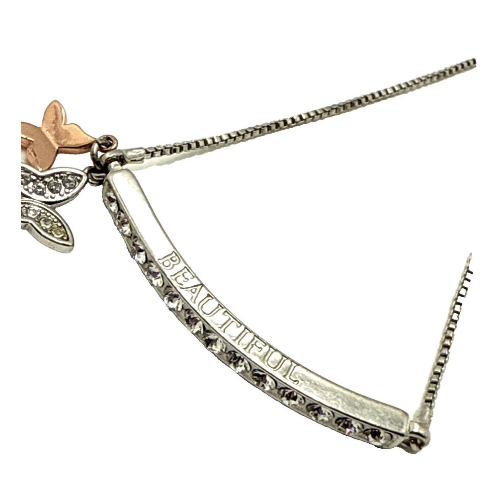 IBB CN Clear Crystal Rhinestone Bracelet Slide Inspirational Adjustable Slide